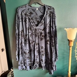 Floral Print Long Sleeve Top